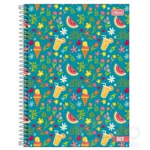  Caderno Espiral C/D Universitário 10 Matérias 160 Folhas Hit - Tilibra