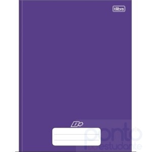 Caderno Brochura 1/4 Capa Dura  D+ Roxo 96 Folhas – Tilibra