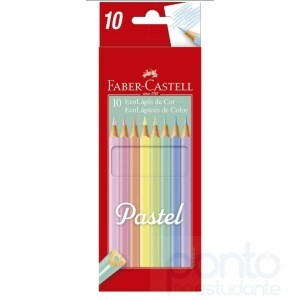 Lápis de Cor Faber Castell Tons Pastéis c/10 cores