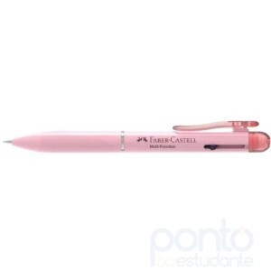 Caneta Multifunções Poly 3 em 1 0.7 mm (Caneta Esferográfica Az/Pt e Lapiseira) Rosa - Faber-Castell