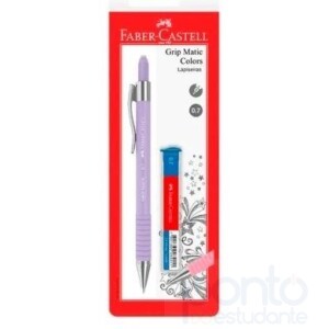 Lapiseira 0.7mm Grip Matic Colors + Mina Grafite Tons Pastel Lilas -  Faber-Castell