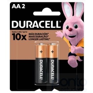 Pilha Alcalina  Pequena AA c/2 - Duracell