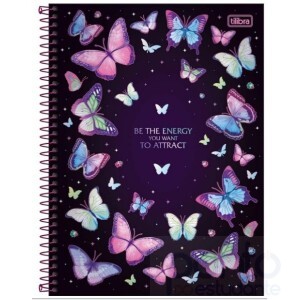  Caderno Espiral C/D Universitário Connect 10 Matérias Daisy 160 Folhas - Tilibra