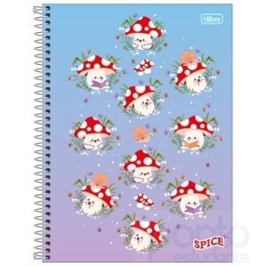 Caderno Espiral C/D Universitário 10 Matérias Feminino 160 Folhas Spice - Tilibra