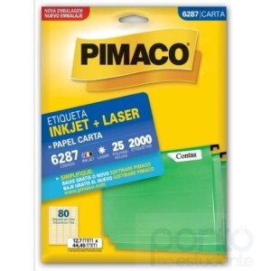 Etiqueta InkJet+Laser Carta 12,7mm x 44,45mm 6287 - Pimaco