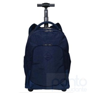 Mochila Carrinho 2 Compartimentos Rolling Crinkle Azul - Sestini