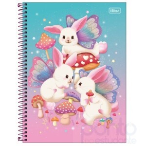 Caderno Espiral C/D Universitário 1 Matéria 80 folhas Bunnyfly - Tilibra