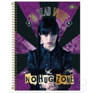 Caderno Espiral Universitário C/D Connect 10 Matérias 160 Folhas Wandinha - Tilibra