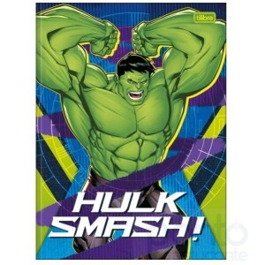 Caderno Brochura Universitário C/D 80 Folhas Hulk - Tilibra