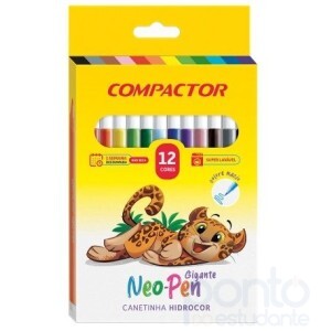 Caneta Hidrográfica Gigante C/12 Cores - NeoPen