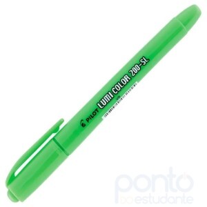 Pincel Marca Texto Verde 200-SL Lumi Color - Pilot