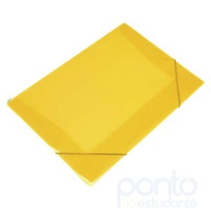Pasta Aba Elástica (plástica) Oficio Amarela Soft - Polibras