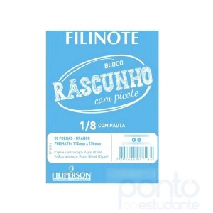 Bloco Filiperson Rascunho C/picote C/pauta 112x56 50fl
