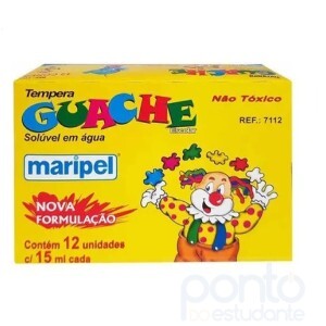 Tinta Guache Maripel 15ml C/12 Cores