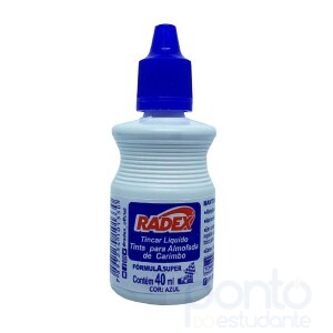 Tinta Para Carimbo Azul 40ml Radex