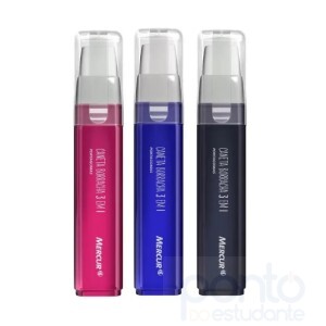 Borracha Caneta Executiva 3 em 1 Mercur C/ 3 Refis