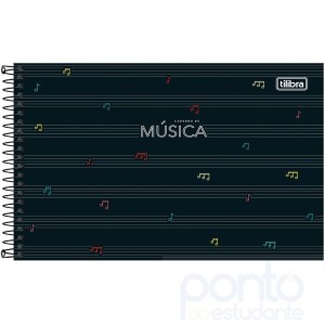 Caderno Tilibra Música Capa Dura Espiral Pequeno 80fl