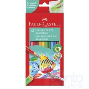 Lápis de Cor Faber Castell 12 Cores Aquarelável