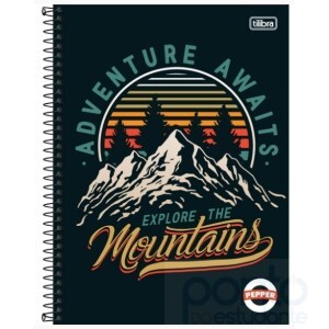  Caderno Espiral C/D Universitário 12 Matérias Peppe Masculino 192 folhas - Tilibra