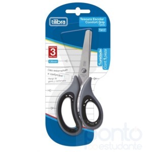  Tesoura Escolar Comfort Grip T417 - Tilibra