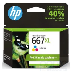 Cartucho HP 667XL Colorido Original (3YM80AL)
