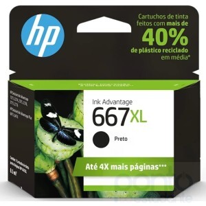Cartucho HP 667XL Preto Original (3YM81AB)