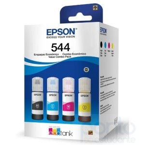 Kit Garrafa Epson (T544520-4P) T544 para Ecotank Preto, Ciano, Magenta, Amarelo c/4 cores Original