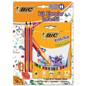 Kit Escolar Triangular Infantil Jumbo - BIC