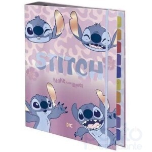  Fichário Universitário com Elástico 48 Folhas Decoradas Disney Stitch 4670 - Dac
